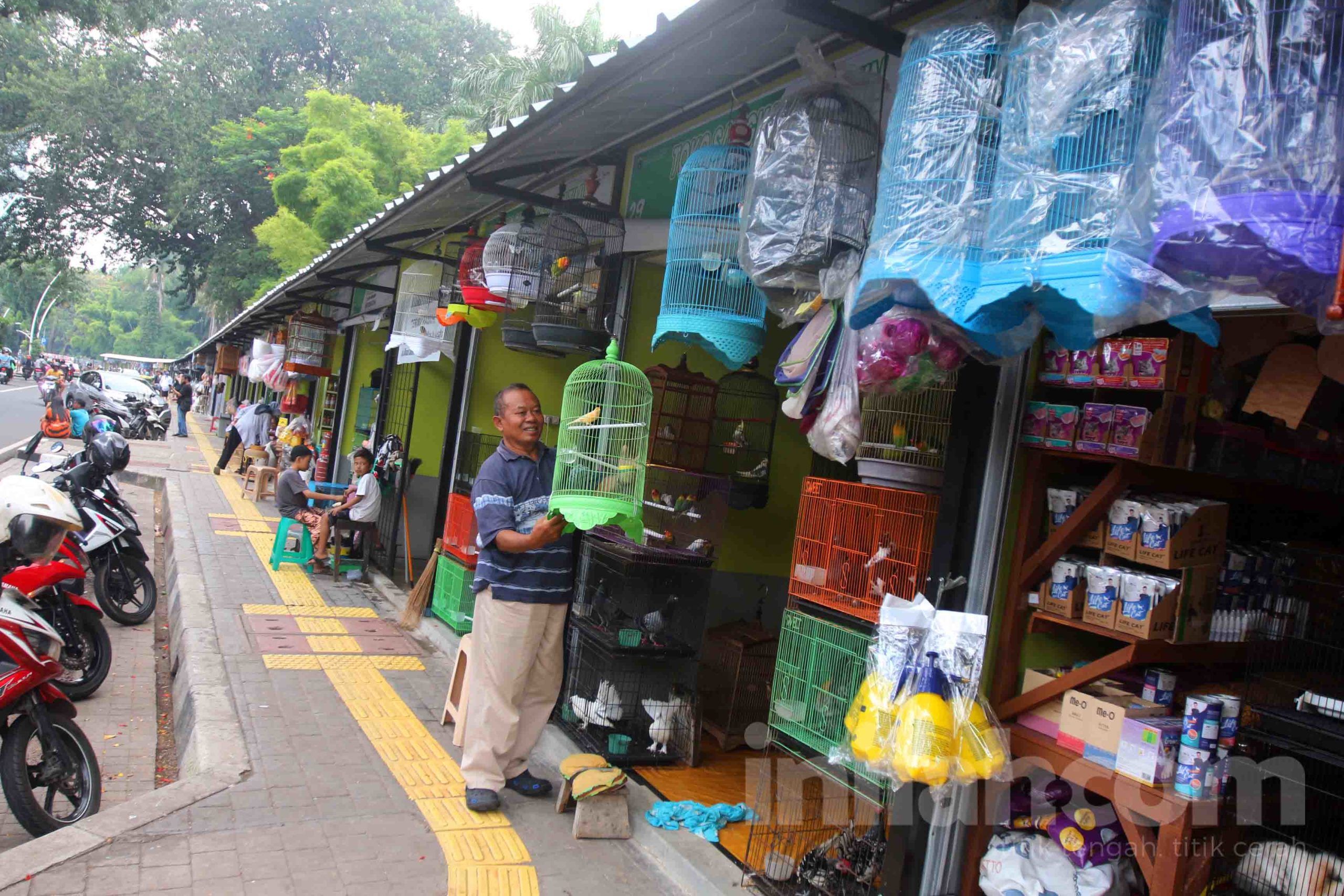Pedagang Pasar Hewan Barito Direlokasi Ke Kawasan Lenteng Agung Pasar burung Barito. Foto : Ist