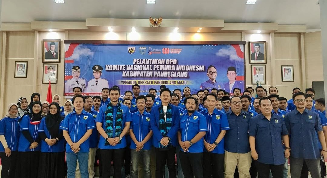 Pengurus DPD KNPI Pandeglang Periode 2025-2028 Dilantik Siap Berkontribusi Nyata Untuk Daerah Pelantikan Pengurus DPD KNPI Banten, di Aula Pendopo Bupati Pandeglang. Foto : Ist
