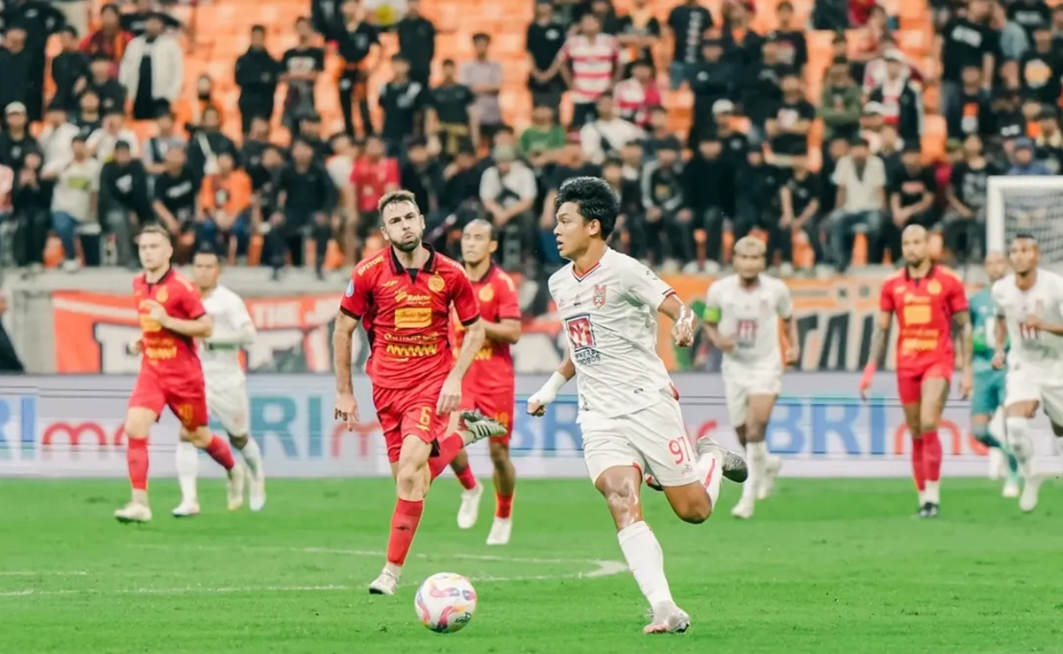 Persija Berhasil Menahan Imbang Tamunya Malut United 1-1 Laga Persija vs Malut United. Foto : Ist