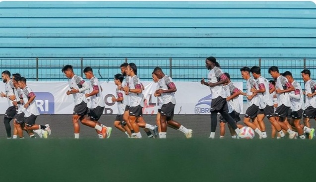 Persita Masih Terseok-seok di Dasar Klasemen Sedi latihan Persita. Foto : Ist