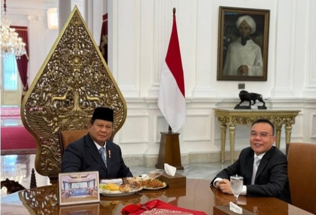 Sufmi Dasco saat bersama Presiden Prabowo di Istana. F9to : Ist