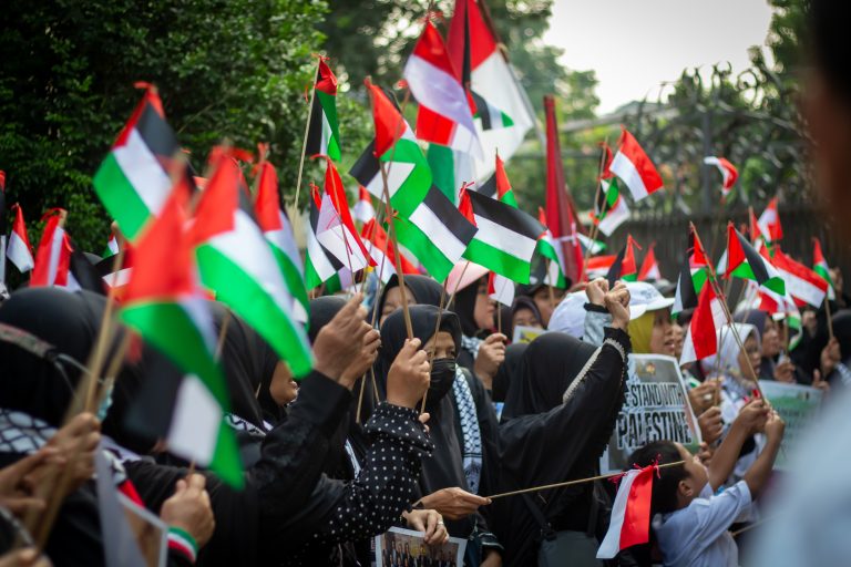 Sudah 147 Negara Akui Palestina Merdeka Aksi damai Palestina. Foto : Ist