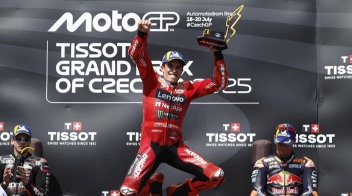 Pembalap Ducati Marc Marquez keluar sebagai Juara MotoGP Austria 2025. Foto : Ist