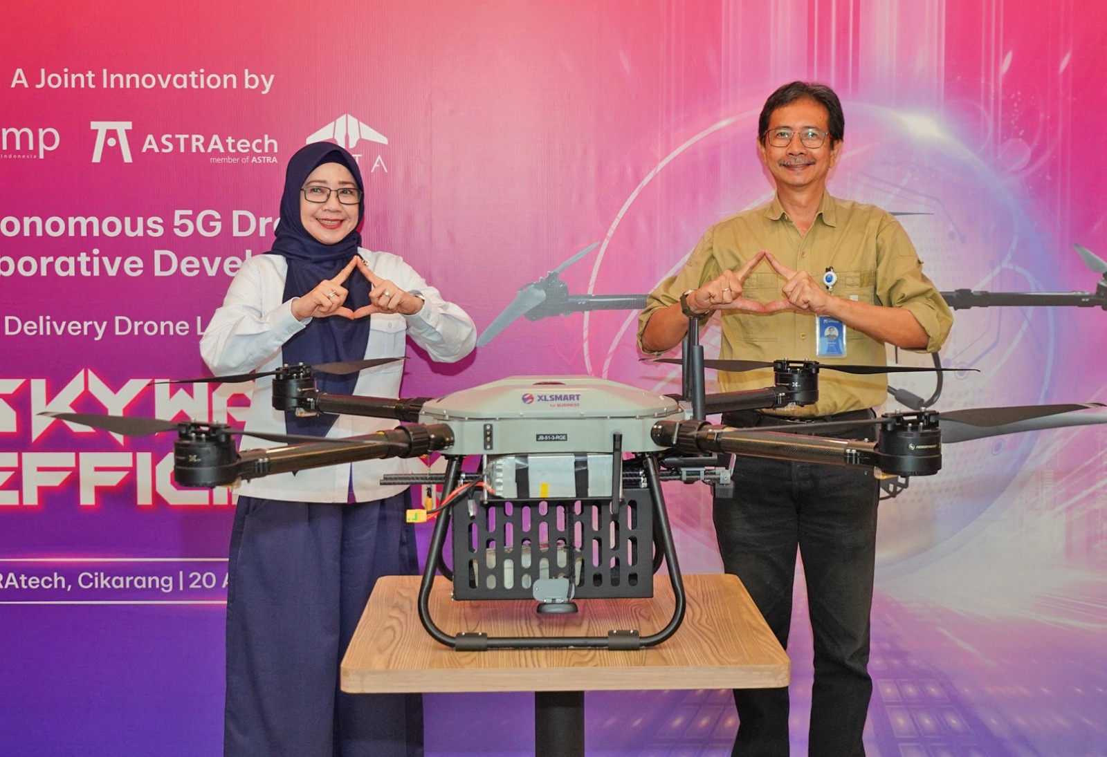 XLSMART & ASTRAtech Luncurkan Drone Otonom 5G untuk Efisiensi Distribusi Industri Manufaktur XLSMART for BUSINESS bersama ASTRAtech resmi meluncurkan inovasi drone otonom berbasis jaringan 5G. (Ist)