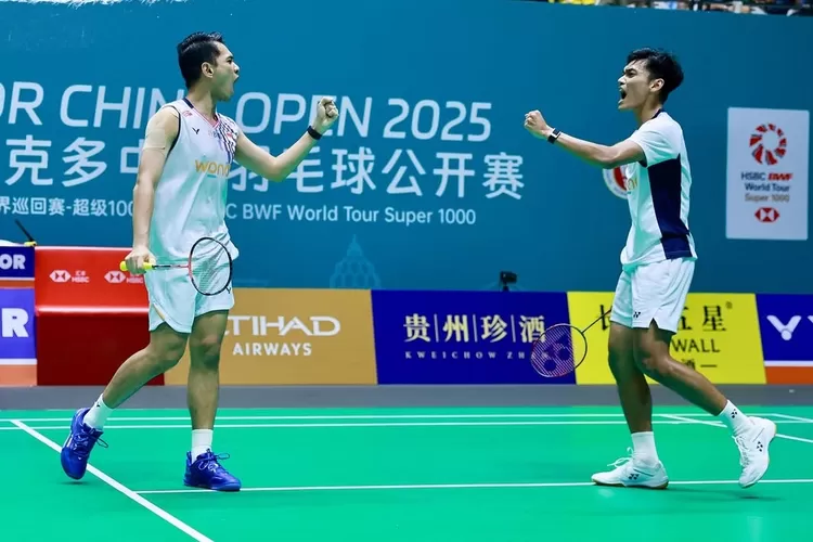Pasangan ganda putra Fajar/Fikri. Foto : Ist