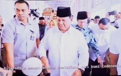 Vedio iklan Presiden Prabowo yang diputar di bioskop. Foto : Ist