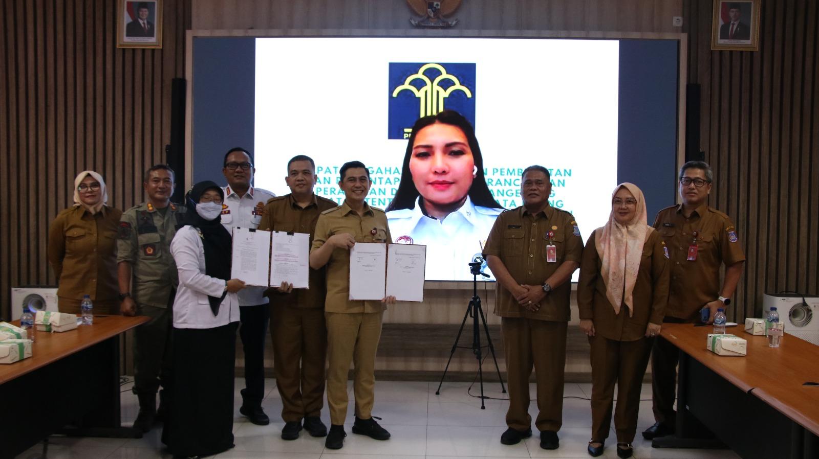 Kanwil KumHAM Banten menerima kunjungan Pemkot Tangsel dalam rangka harmonisasi Raperda.