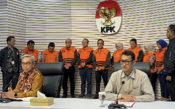 Para tersangka kasus di Kemenaker. Foto : Ist
