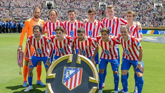 Skuad Atletico Madrid siap meladeni ketajaman Real Madrid. Foto : Ist