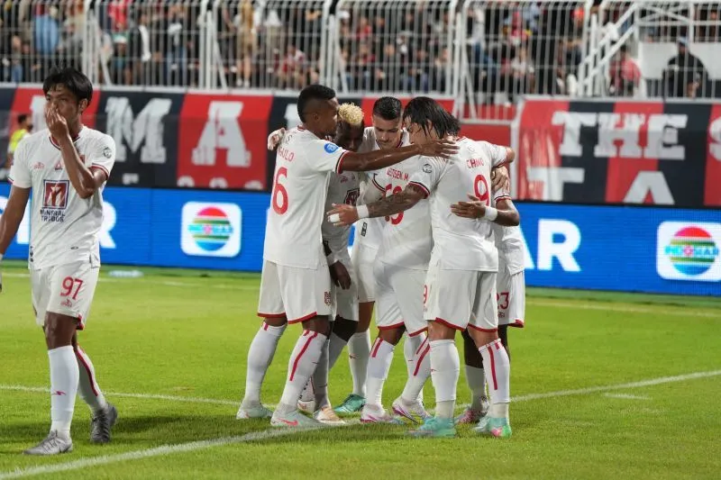 Selebrasi Malud usai menang 3-1 dari tuan rumah Bhayangkara. Foto : Ist