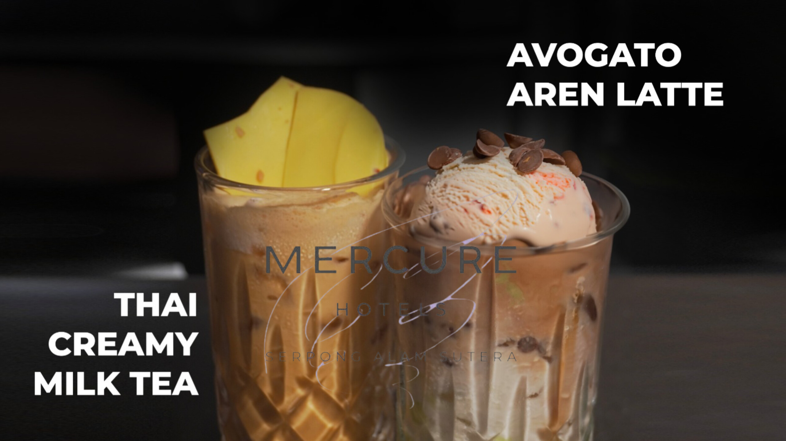 Thai Creamy Milk Tea dan Avogato Aren Latte. (Ist)