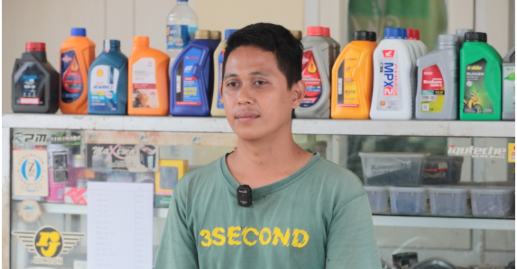 Mugiyono kini tinggal Pesona Kahuripan 10, Cileungsi, Bogor, Jawa Barat. Foto : Ist