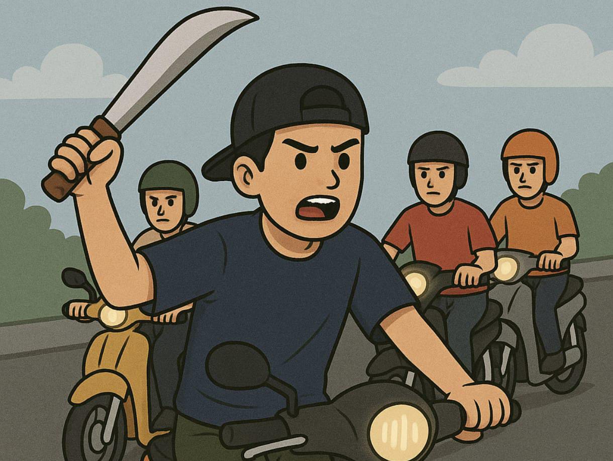 Sekelompok Remaja Bersajam Diduga Hendak Tawuran di Tangerang Ilustrasi. Foto : Ist