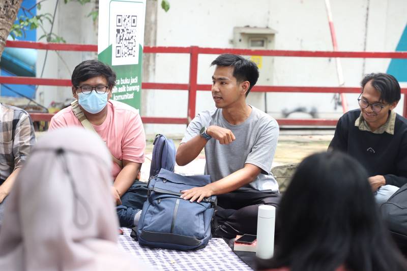 Tangerang Book Party Hidupkan Literasi di Ruang Publik Suasana Tangerang Book Party yang berlangsung di Taman Prestasi, Lapangan Ahmad Yani, Kota Tangerang pada Minggu (7/9) siang.