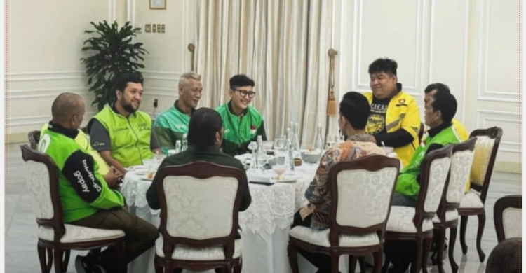 Wapres Gibran Temui Ojol, Janji Kawal Proses Hukum Affan Wapres Gibran saat menerima perwakilan Ojol di Istana Wapres pada Minggu (31/8). Foto : Ist
