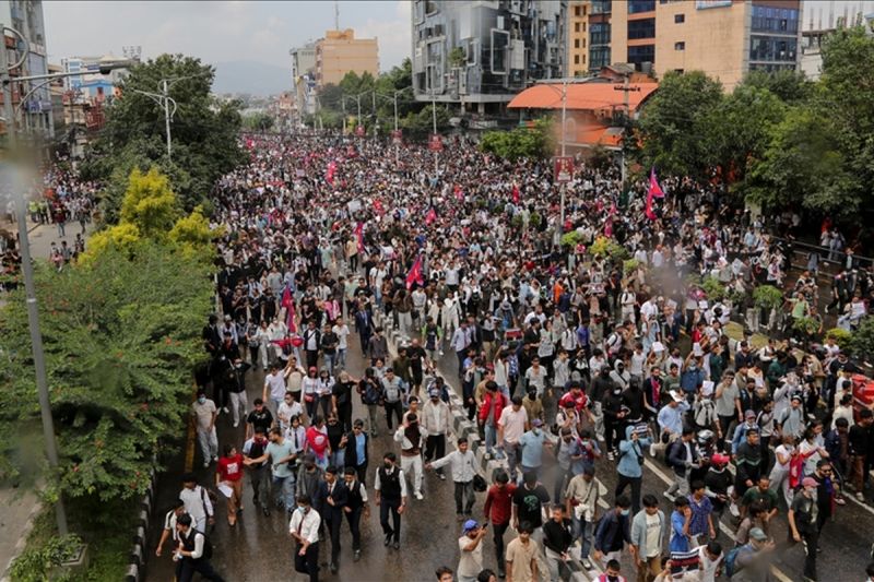 Demo di Nepal. Foto : Ist