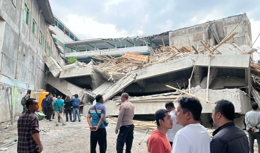 Ambruknya asrama santri putra Ponpes Al Khoziny di Sidoarjo, Jawa Timur. Foto : Ist