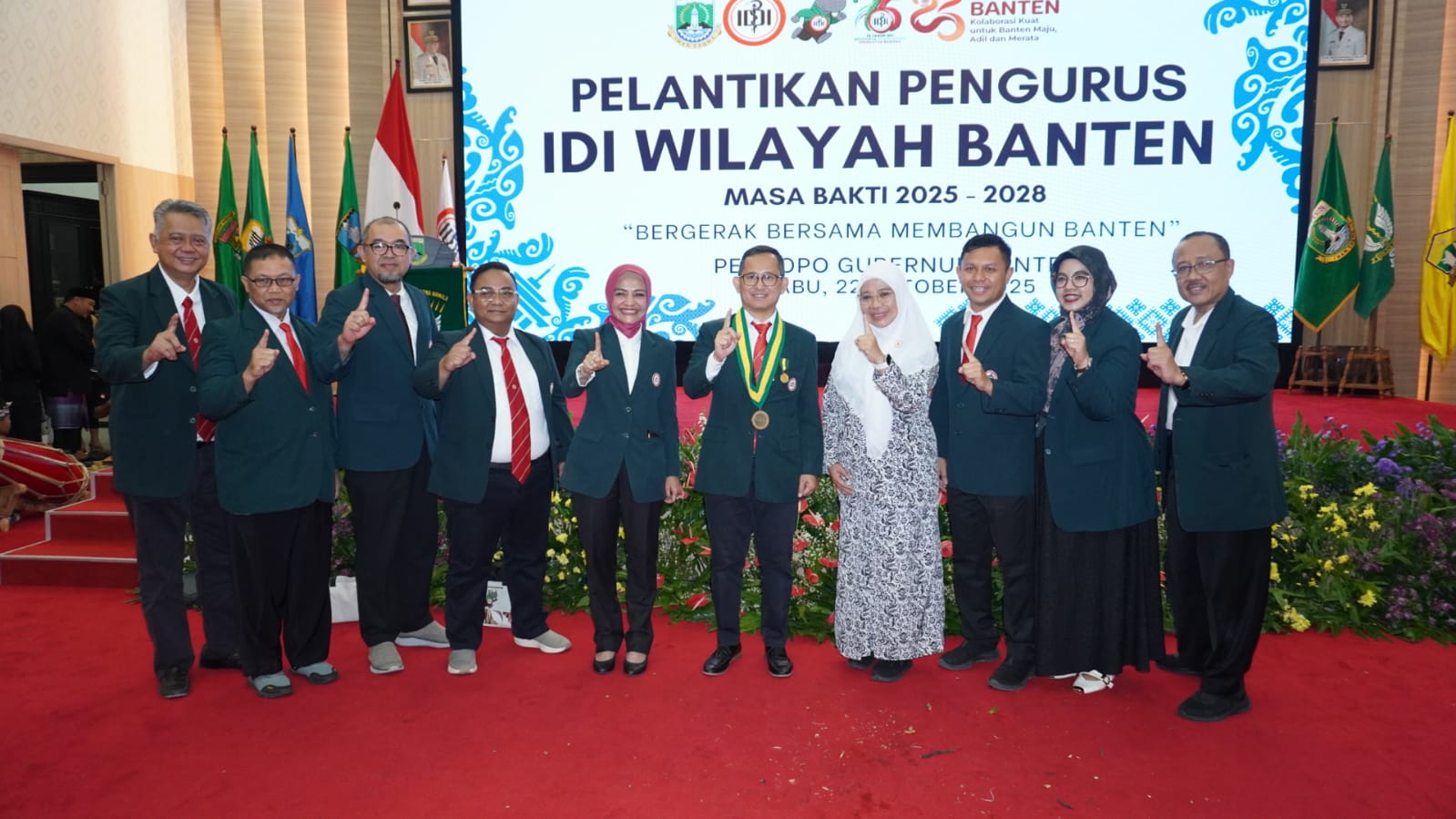 Dinkes Banten dan IDI Percepat Pemerataan Dokter Spesialis Acara Pelantikan Pengurus IDI Wilayah Banten Masa Bakti 2025-2028 di Pendopo Gubernur Banten, Kawasan Pusat Pemerintahan Provinsi Banten (KP3B), Kota Serang, Rabu (22/10/2025).(Istimewa)