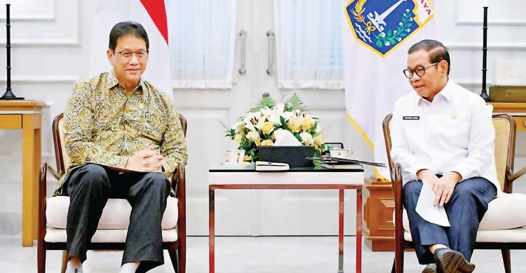 Menkeu Purbaya dan Gubernur DKI Pramono Anung. Foto ; Ist