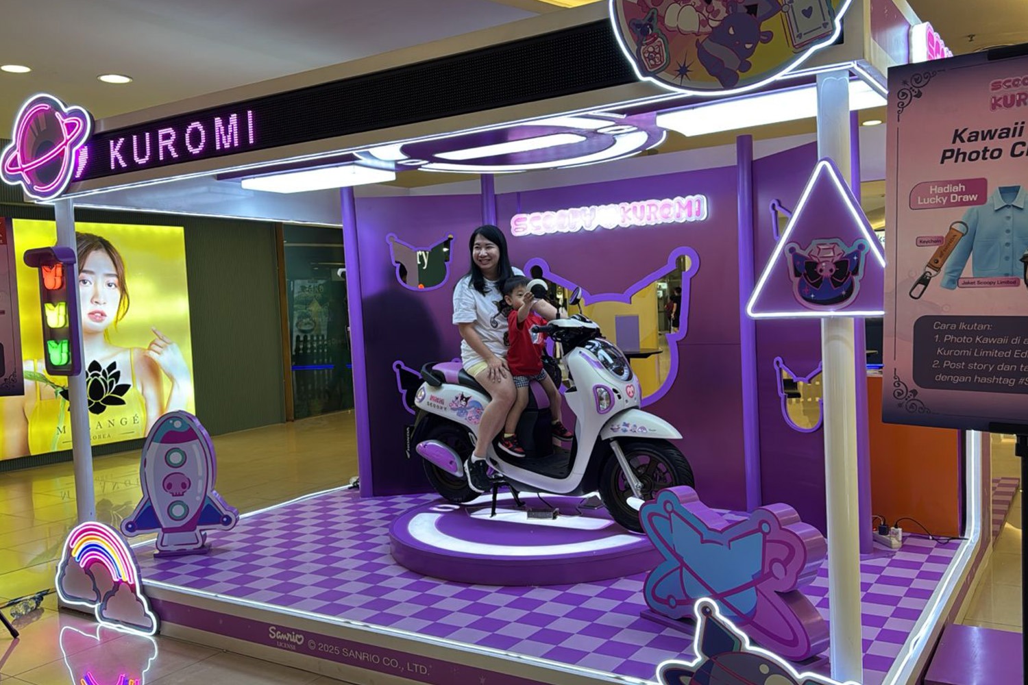 Honda Scoopy Kuromi Edisi Terbatas Mejeng di Jakarta, Tampil Trendi dan Ekspresif di Sarinah & Central Park Scoopy Kuromi tampil menawan.(ist)