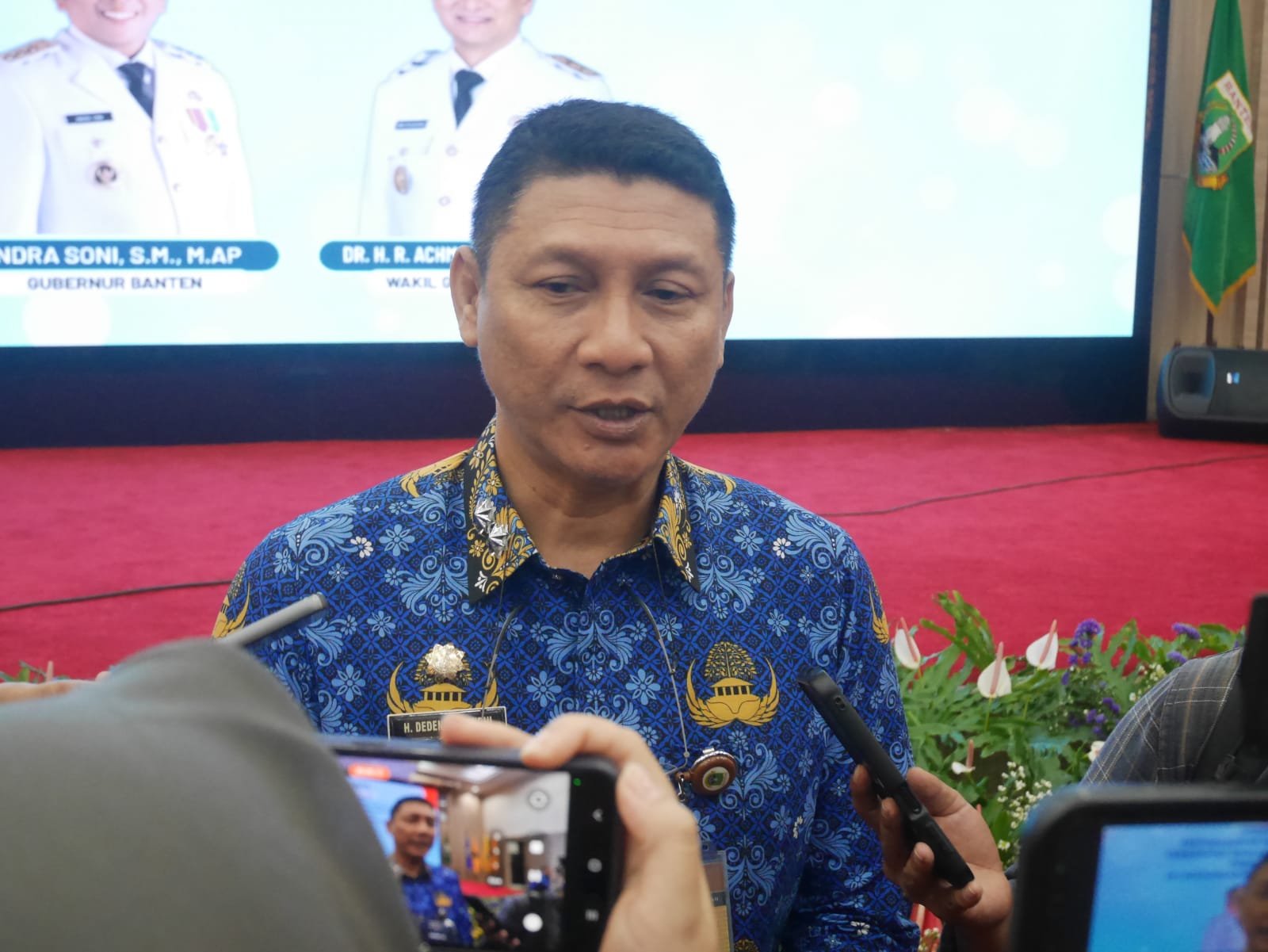 Pemprov Banten Dalami Insiden di SMAN 1 Cimarga, Kepala Sekolah Dinonaktifkan Sekretaris Daerah (Sekda) Provinsi Banten, Deden Apriandhi Hartawan.(Ari Supriadi/tangselpos.id)