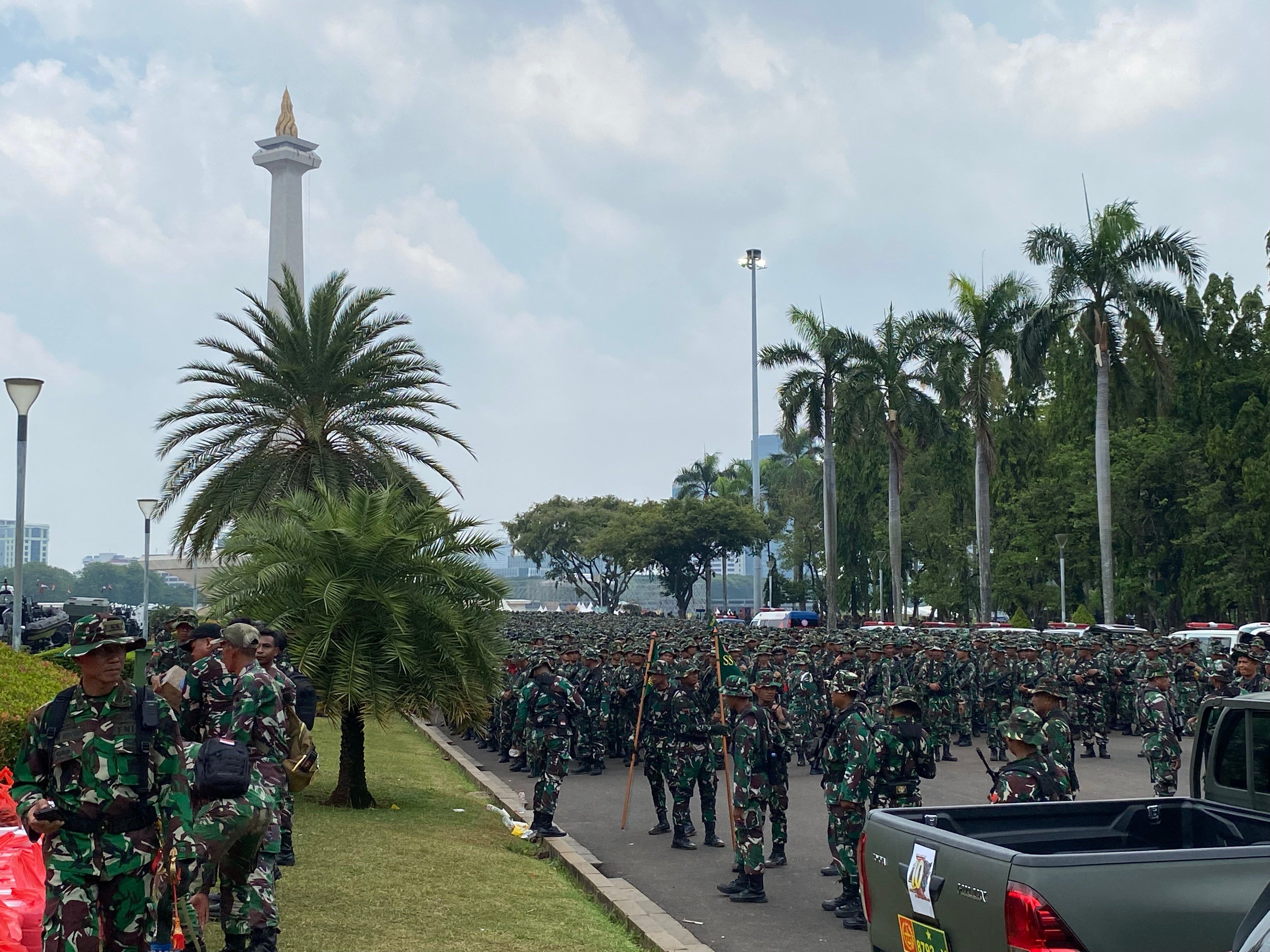 Latihan HUT ABRI ke 80 di Silang Monas. Foto : Ist