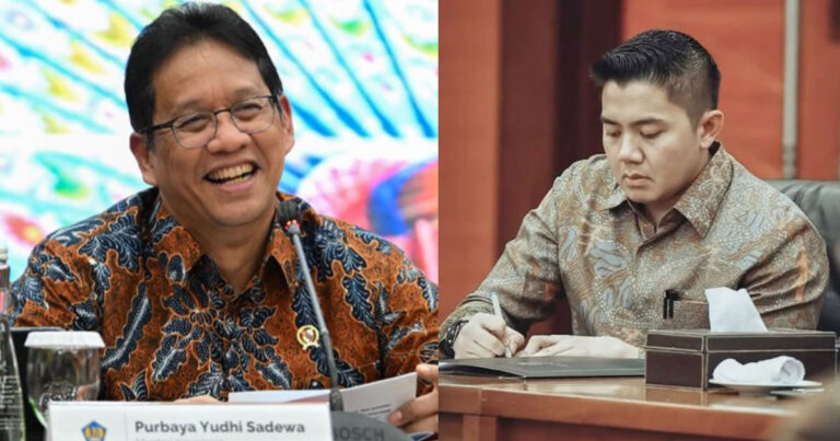 Setahun Pemerintahan Prabowo-Gibran Menkeu Purbaya (kiri) dan Seskab Teddy Indra Wijaya. Foto : Ist