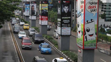 Tiang monorel yang berada di Jln HR Rasuna Said. Foto ; Ist