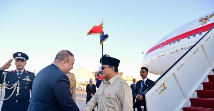 Presiden Prabowo ketika toba di Mesir. Foto : Ist