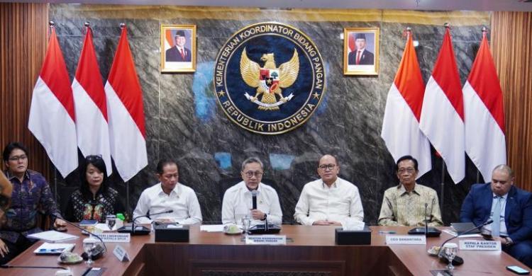 Menko Pangan saat memimpin rapat koordonasi Rakortas PSEL di Jakarta. Foto ; Ist