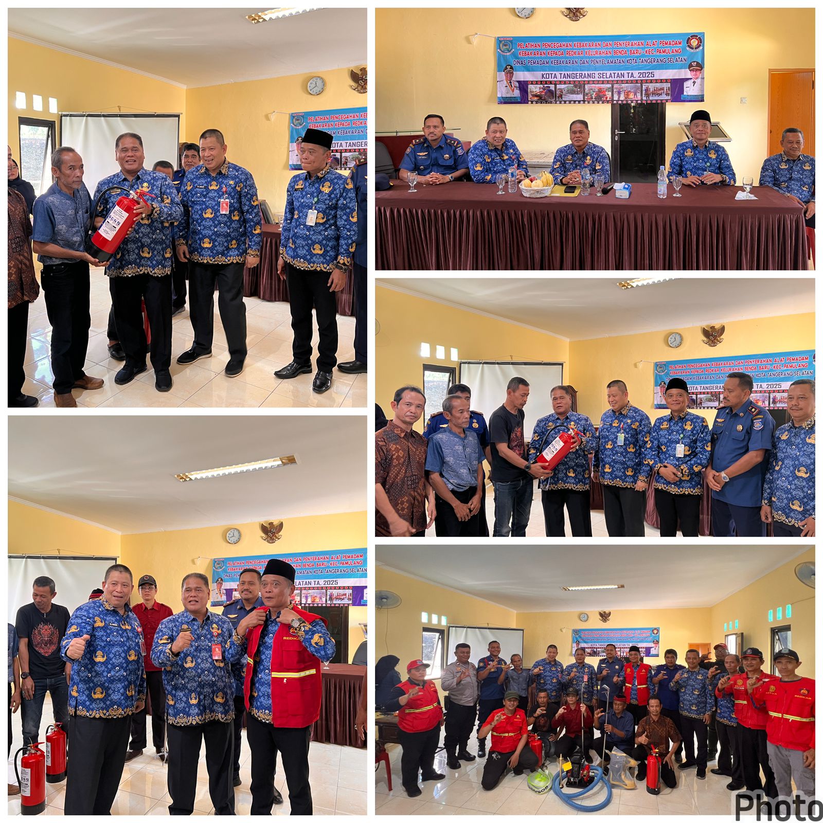 Damkar Tangsel menggelar edukasi dan pelatihan tanggap darurat bagi warga Kelurahan Benda Baru, Senin (17/11). (Ist)