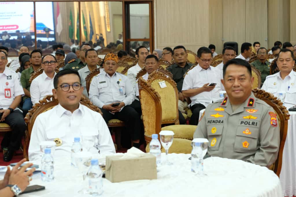 Suasana rapat koordinasi bersama Tim Terpadu Nasional Pengawasan Organisasi Kemasyarakatan di Pendopo Gubernur Banten, KP3B Curug, Kota Serang, Rabu (5/11/2025).(Istimewa)