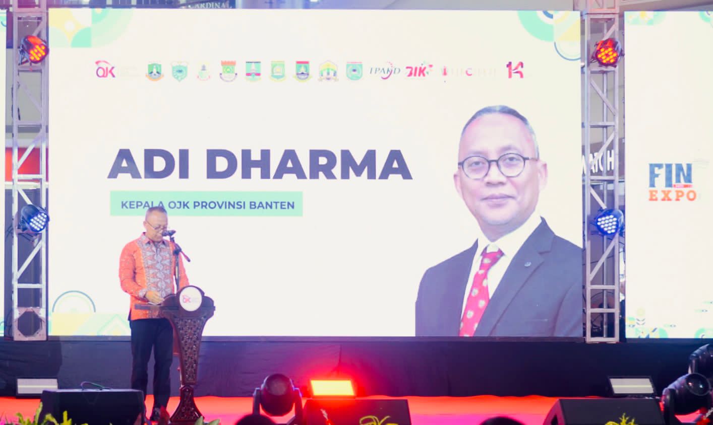 Kepala OJK Banten Adi Dharma dalam kegiatan FINancial Expo Banten 2025 di Cilegon Centre Mall, Kota Cilegon pada Jumat (31/10/2025).(Istimewa)
