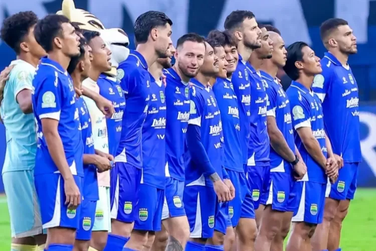 Skuad Persib siap hadang  wakil Malaysia Selangor FC. Foto : Ist