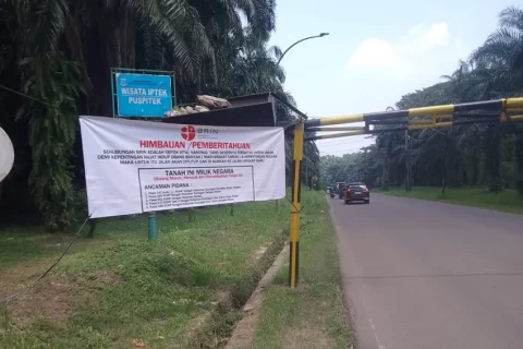 Jalan Serpong–Parung oleh Badan Riset dan Inovasi Nasional (BRIN). Foto : Ist