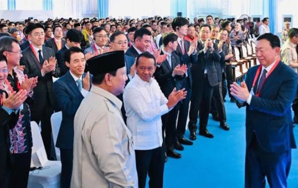 Presiden Prabowo pada acara peresmian pabrik di Cilegon. Foto : Ist