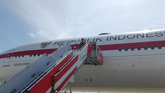 Dwngan mebggunakan Pesawat Kepresidenan Wapres Gibran bertolak ke Johannesburg, Afrika Selatan. Foto : Ist