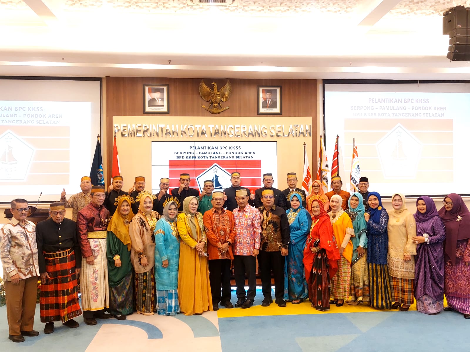 Momen pelantikan pengurus BPC KKSS tiga kecamatan di Puspemkot Tangsel, Minggu (9/11). Foto : Ist