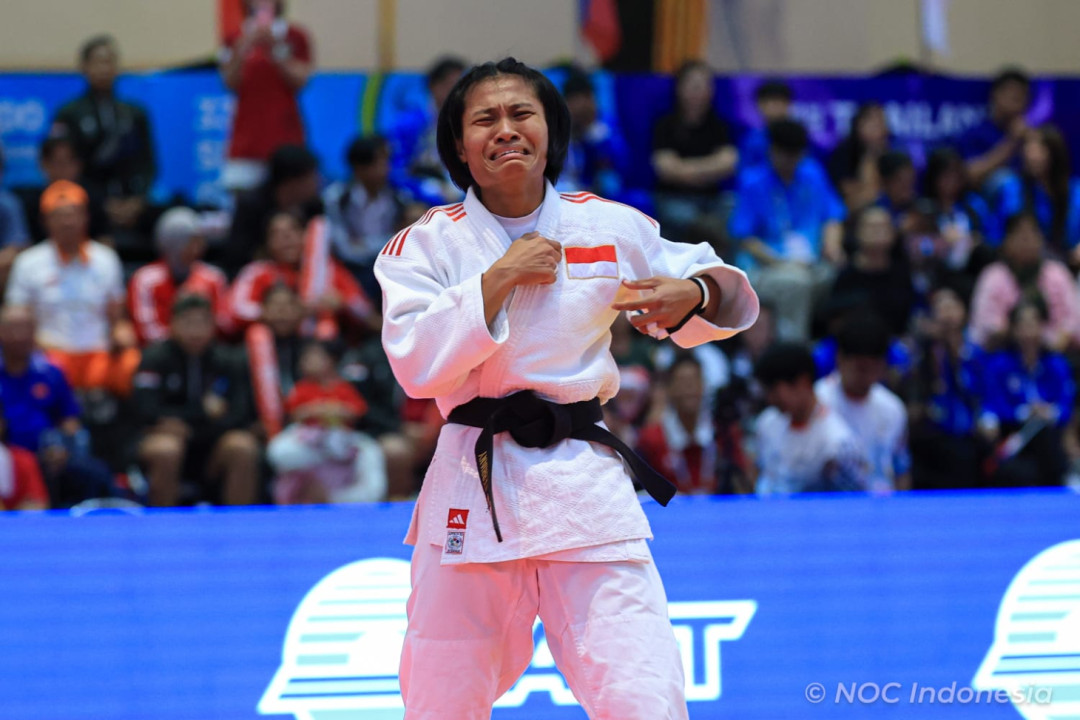 Atlet Judo asal Kota Tangerang Dinny Febriany persembahkan medali emas untuk Indinesia di SEA Games 2025. Foto : Ist