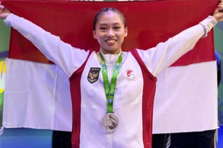 Atlet wushu Patricia Geraldine sukses raih medali emas. Foto : Ist