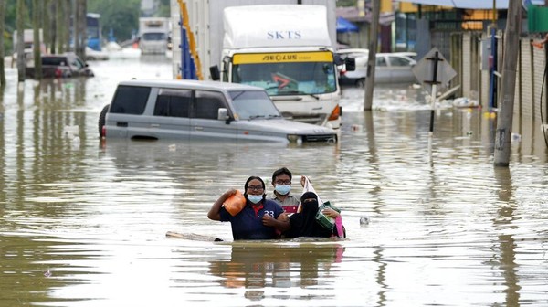 Banjir yang melanda Malaysia. Foto : Ist