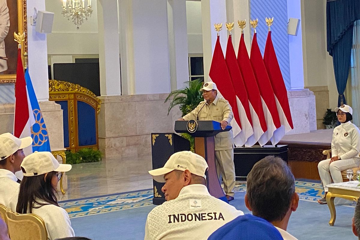 Presiden Prabowo melepas kontingen Indonesia SEA Games 2025. Foto : Ist