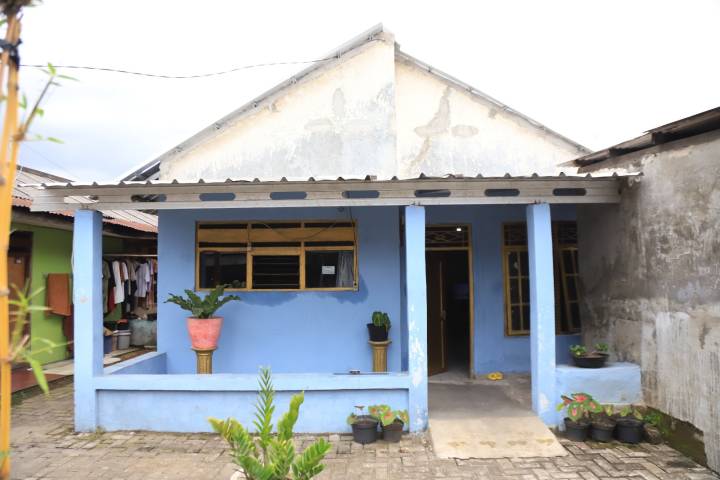 Penampakan Rumah yang sudah dibedah oleh Dinas Perumahan Permukiman dan Pertanahan (Disperkimtan) Kota Tangerang di wilayah Kelurahan Manis Jaya, Kecamatan Jatiuwung.