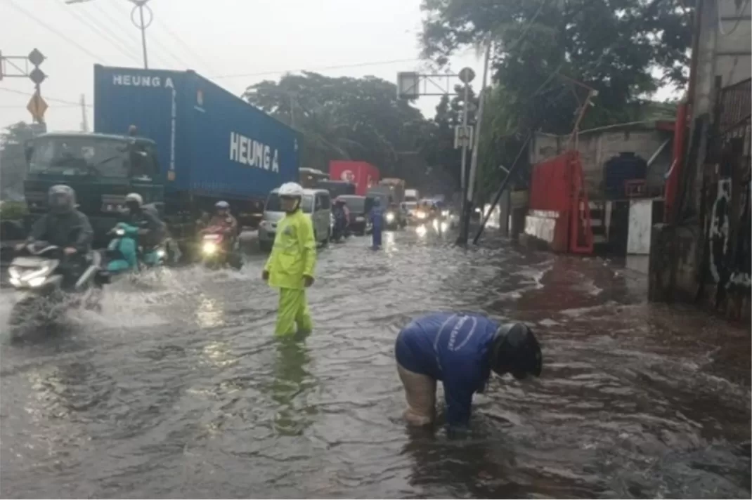 Genangan air di wilayah Cengkareng, Jakarta Barat. Foto : Ist