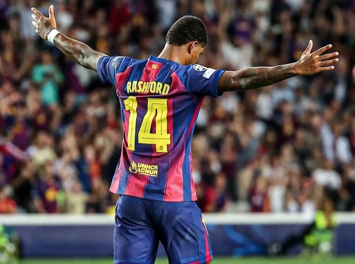 Marcus Rashford betah merumput bersama Barcelona. Foto : Ist