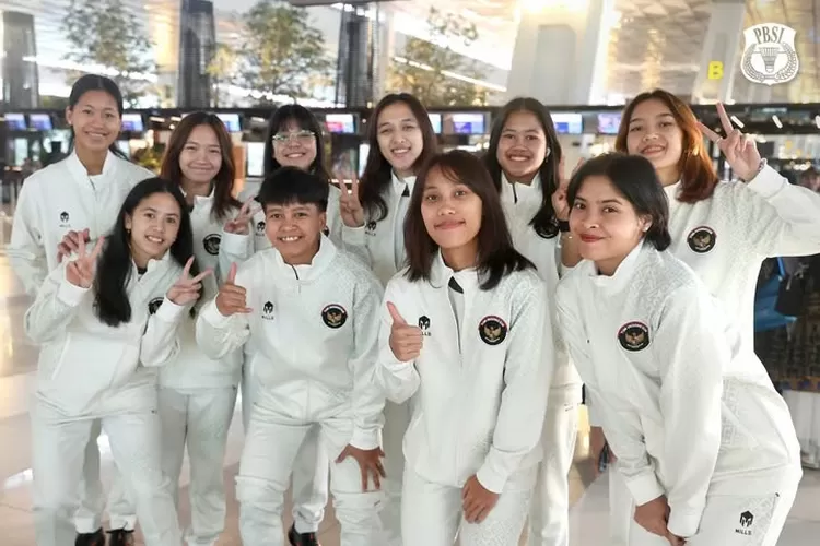 Timnas putri bulu tangkis Indonesia di SEA Games 2025. Foto : Ist