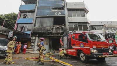 Kebakaran Ruko Terra Drone. Foto ::Ist