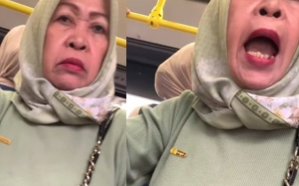 Vwdia yang viral terkait perebutan kursi di bus Transjakarta. Foto : Ist