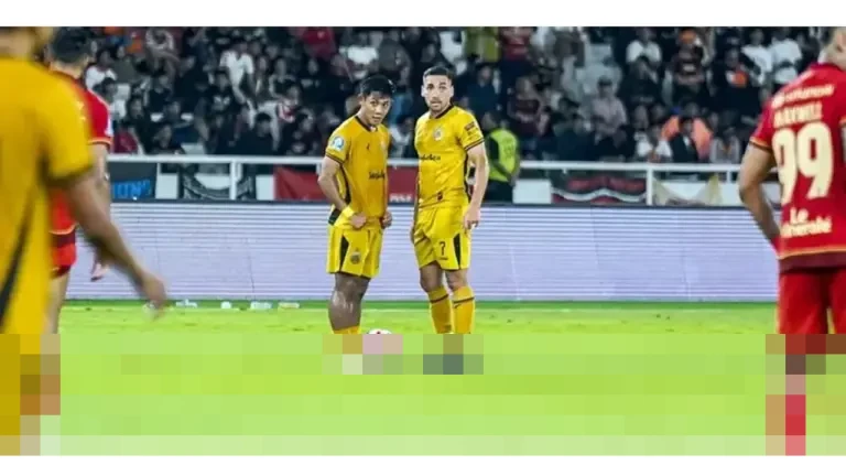 Laga Bhayangkara FC menang atas tamunya Dewa United 1-0. Foto : Ist