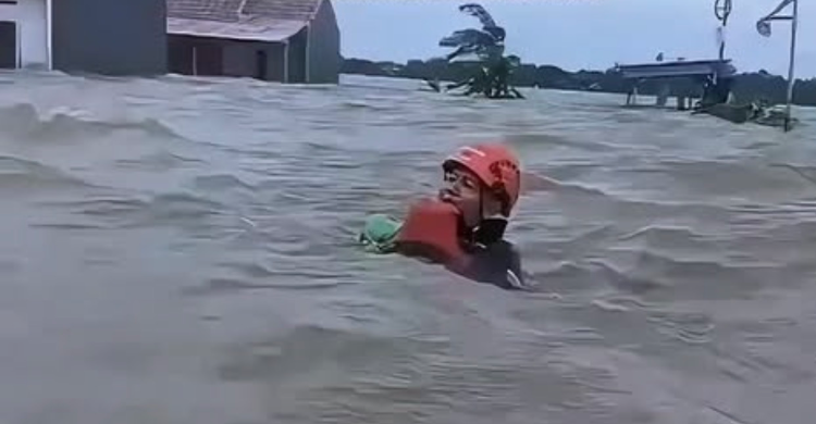 Foto banjir di Komplek GLS di Babelan, Kabupaten Bekasi yang diposting KDM di akun Instagramnya, Sabtu (24/1/2026). (Foto: IG)